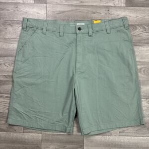 Carhartt Rugged Flex Relaxed Fit Canvas Work Shorts Green sz 44